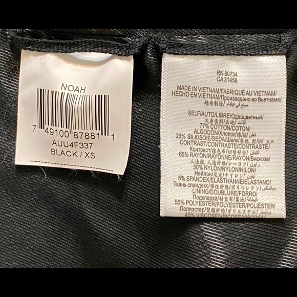 BCBGMaxAzria Women's Black Noah Single Breasted Tuxedo with Tailcoats Sz XS - Picture 10 of 10